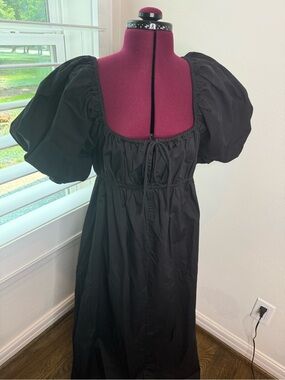 ASOS DESIGN Puffed-Sleeve Square Neck Maxi Dress USED NO TAGS
